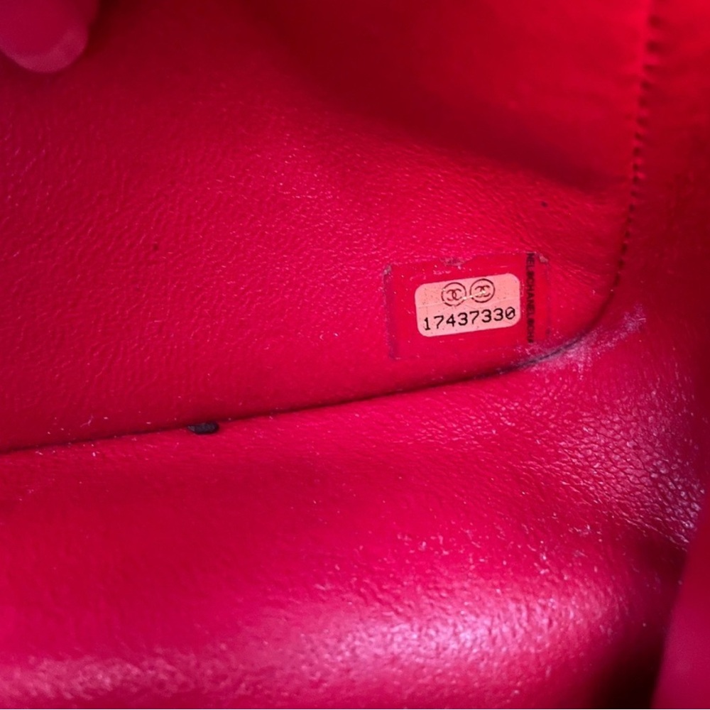 Authentic CHANEL Lipstick Red Leather Jumbo Double Flap Bag SHW RARE - Picture 2 of 12